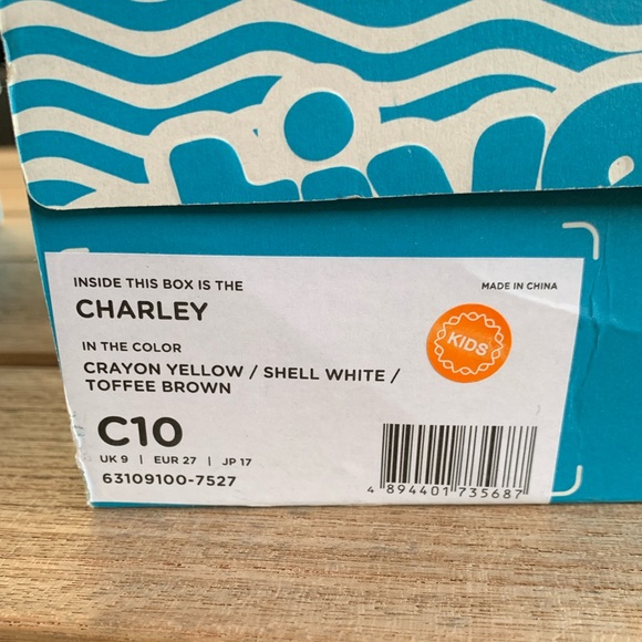 ✨NIB✨NATIVE Charley Sandal Toddler sz 9 10 Crayon Yellow Velcro - Picture 11 of 13